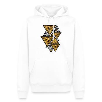 Dreiecks-Muster (Tiger / Leopard) - Männer Premium Bio Hoodie - Weiß - Vorne - Nico (187cm)