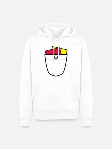Fussball Schiedsrichter - Männer Premium Bio Hoodie - Weiß