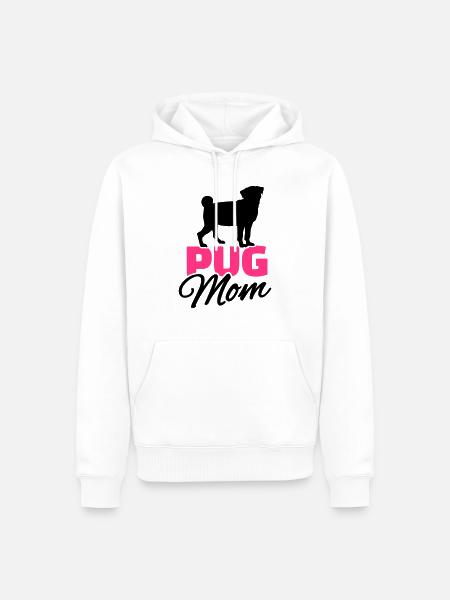 Mops - Männer Premium Bio Hoodie - Weiß