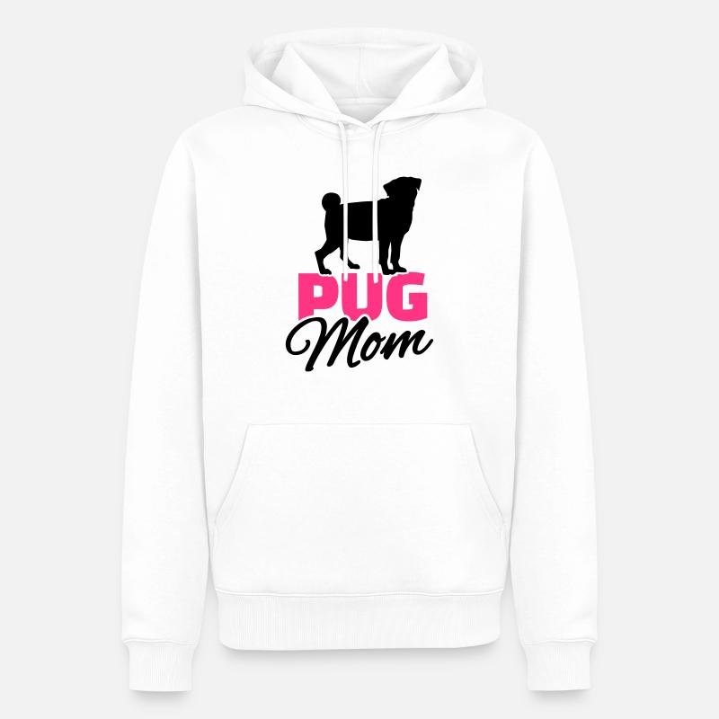 Mops - Männer Premium Bio Hoodie - Weiß