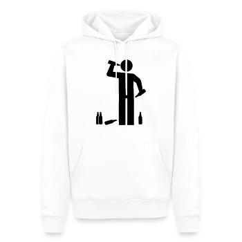 Drunk Man - Betrunkener Mann - Männer Premium Bio Hoodie - Weiß - Vorne - Nico (187cm)