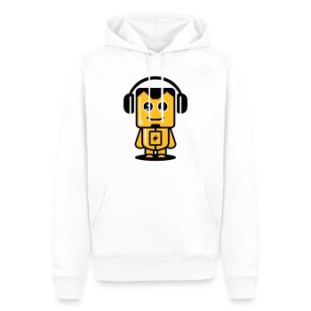 Lustiger Roboter 03 - Männer Premium Bio Hoodie - Weiß - Vorne - Nico (187cm)