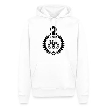 2 - Birthday Wedding - Marriage - Love - Wife - Sweat à capuche Premium bio Homme - blanc - Devant - Nico (187cm)