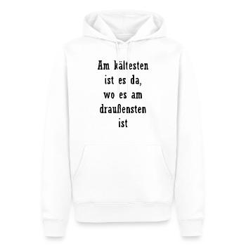 Winter Spruch lustig - Männer Premium Bio Hoodie - Weiß - Vorne - Nico (187cm)