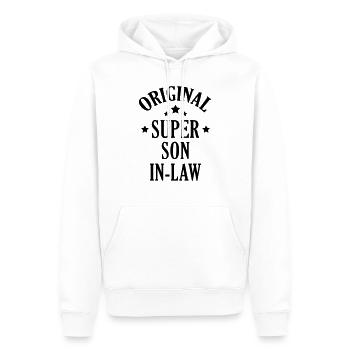 Beau-père belle-mère belle fille beau fils - Sweat à capuche Premium bio Homme - blanc - Devant - Nico (187cm)