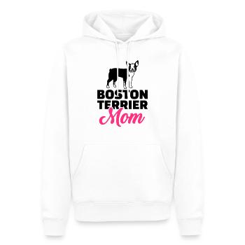 Boston Terrier - Men’s Premium Organic Hoodie - white - Front - Nico (187cm)