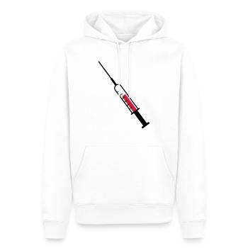 Syringe as vector - Men’s Premium Organic Hoodie - white - Front - Nico (187cm)