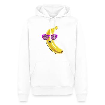 Banane lässige Sonnenbrille heiß Sommer Hitze Obst - Männer Premium Bio Hoodie - Weiß - Vorne - Nico (187cm)