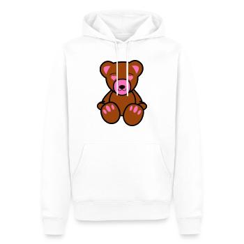 Teddy Bear Love - Men’s Premium Organic Hoodie - white - Front - Nico (187cm)