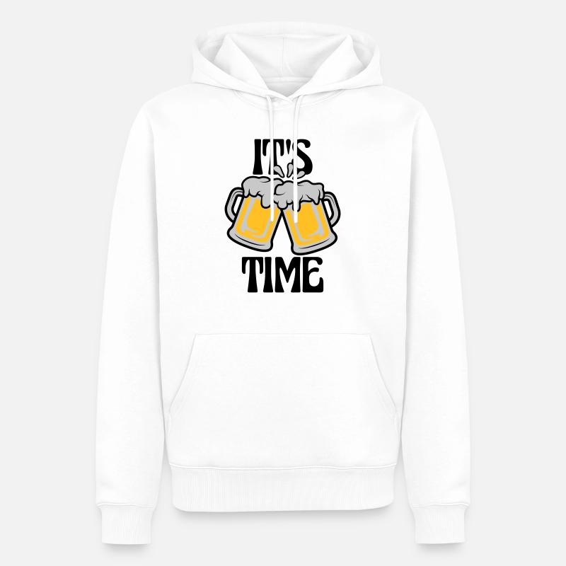 It s Bier - Männer Premium Bio Hoodie - Weiß