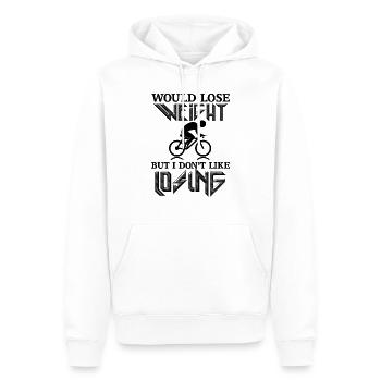 would lose weight but i don't like losing - Men’s Premium Organic Hoodie - white - Front - Nico (187cm)