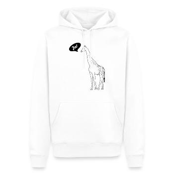 Ja mit Giraffe lustiger Comic für Ja-Sager - Männer Premium Bio Hoodie - Weiß - Vorne - Nico (187cm)