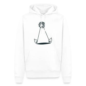 Elfenhut mit Ohren und Pom Pom - Männer Premium Bio Hoodie - Weiß - Vorne - Nico (187cm)