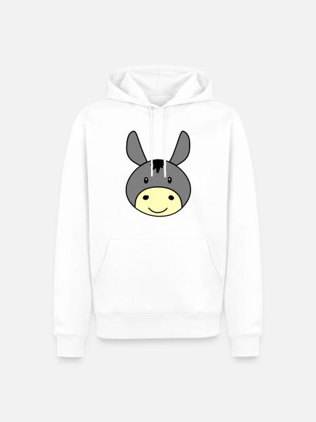 Âne mignon - Sweat à capuche Premium bio Homme - blanc