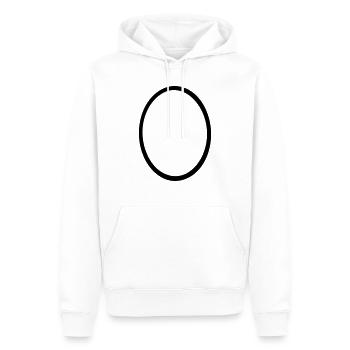 Das O - Männer Premium Bio Hoodie - Weiß - Vorne - Nico (187cm)
