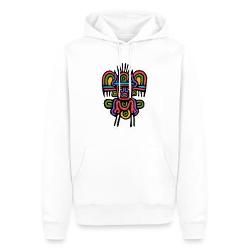 Culture des Incas, des Mayas et des Aztèques - Sweat à capuche Premium bio Homme - blanc - Devant - Nico (187cm)