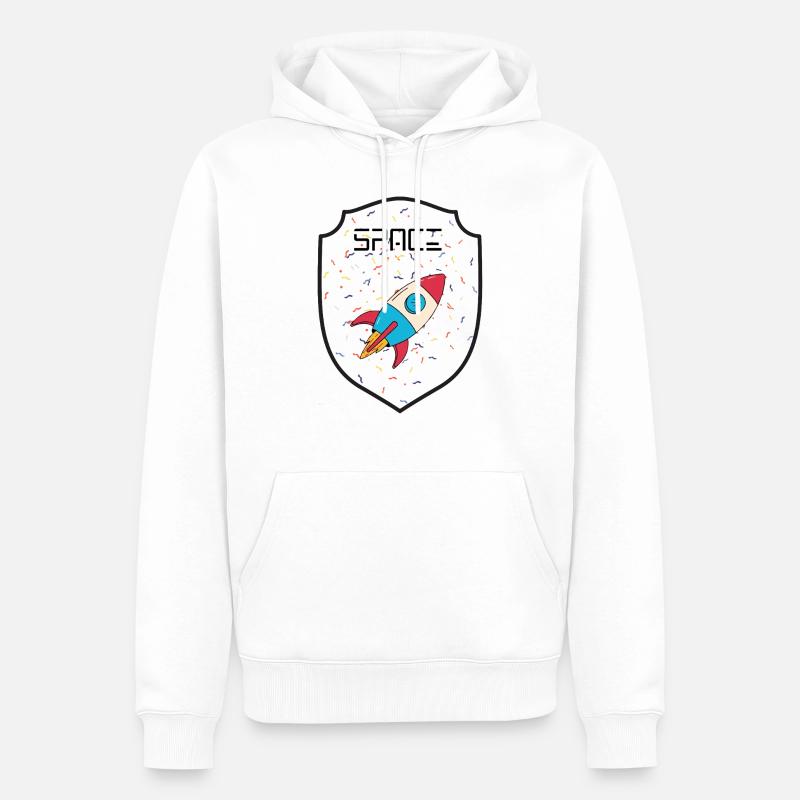 Fête de l’espace - Sweat à capuche Premium bio Homme - blanc