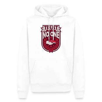 ne faites confiance à personne pour ne citer - Sweat à capuche Premium bio Homme - blanc - Devant - Nico (187cm)