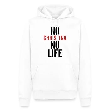 Pas de Christina Pas de vie - Sweat à capuche Premium bio Homme - blanc - Devant - Nico (187cm)