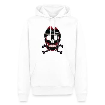 Skull red Wateerfall - Männer Premium Bio Hoodie - Weiß - Vorne - Nico (187cm)