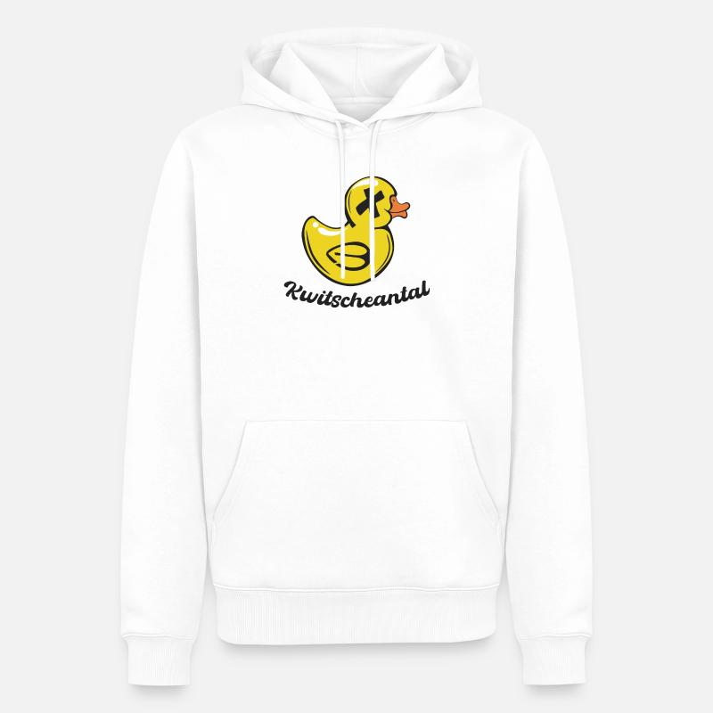 Kwitscheantal - Sweat à capuche Premium bio Homme - blanc