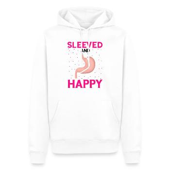 Magenoperation Design für Magenbypass Patient - Männer Premium Bio Hoodie - Weiß - Vorne - Nico (187cm)