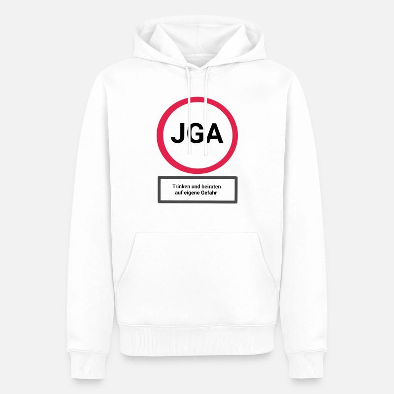 Junggesellenabschied - Männer Premium Bio Hoodie - Weiß