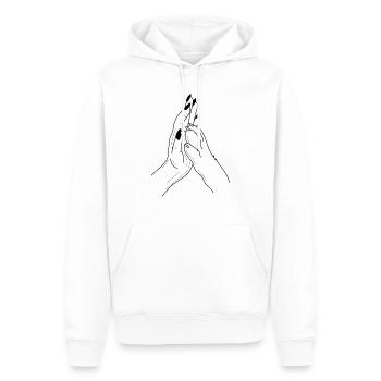 Hand Paw Highfive - Men’s Premium Organic Hoodie - white - Front - Nico (187cm)