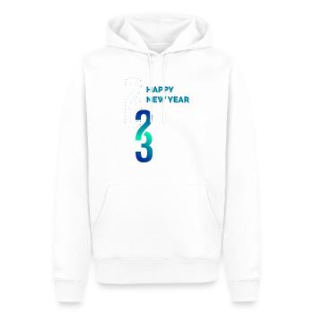 New Year 3 - Männer Premium Bio Hoodie - Weiß - Vorne - Nico (187cm)