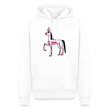 Le chien Egyptien - Sweat à capuche Premium bio Homme - blanc - Devant - Nico (187cm)