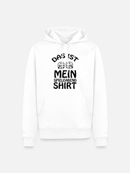 boardgame chess backgammon game night - Männer Premium Bio Hoodie - Weiß