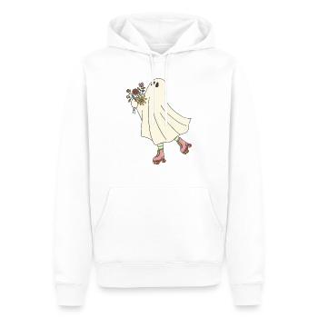 Le fantôme du patineur - Sweat à capuche Premium bio Homme - blanc - Devant - Nico (187cm)
