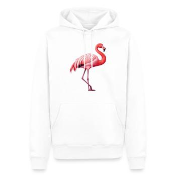 Flamingo - Männer Premium Bio Hoodie - Weiß - Vorne - Nico (187cm)