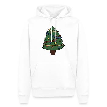 Tanne - Männer Premium Bio Hoodie - Weiß - Vorne - Nico (187cm)