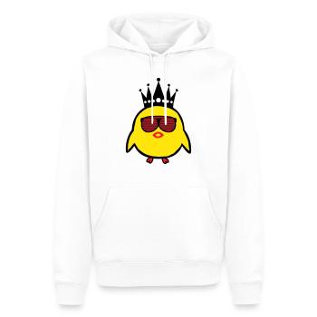 Roi poussin - Sweat à capuche Premium bio Homme - blanc - Devant - Nico (187cm)
