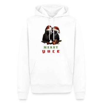 Joyeux Noël avec Hugin et Munin - Sweat à capuche Premium bio Homme - blanc - Devant - Nico (187cm)