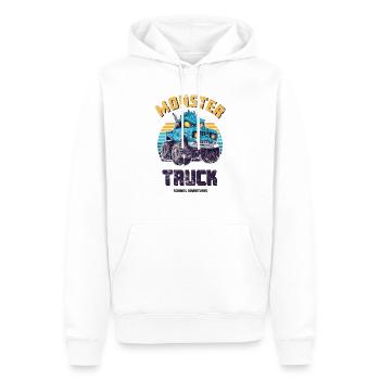 Monster Truck Cartoon - Männer Premium Bio Hoodie - Weiß - Vorne - Nico (187cm)