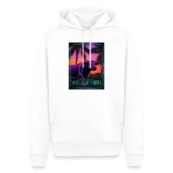 Bull Run - Männer Premium Bio Hoodie - Weiß - Vorne - Nico (187cm)