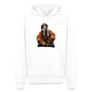 Pompier réveur - Sweat à capuche Premium bio Homme - blanc - Devant - Nico (187cm)