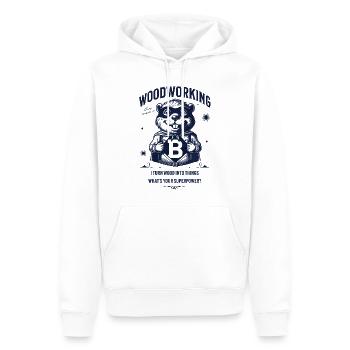 beaver woodwork - Men’s Premium Organic Hoodie - white - Front - Nico (187cm)