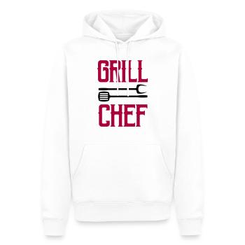 grill chef - Männer Premium Bio Hoodie - Weiß - Vorne - Nico (187cm)