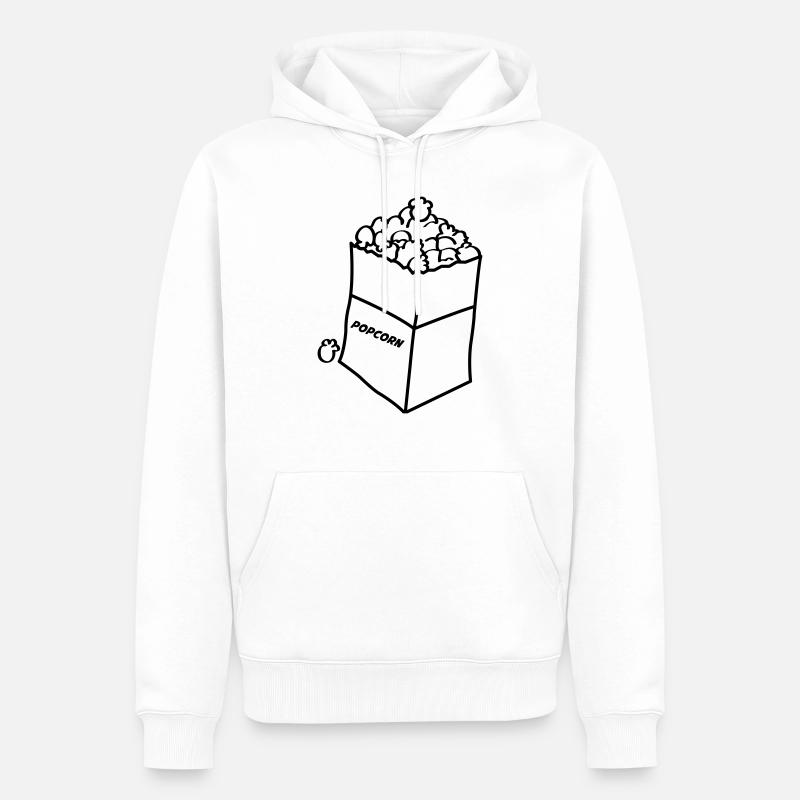 Maïs soufflé 01 - Sweat à capuche Premium bio Homme - blanc
