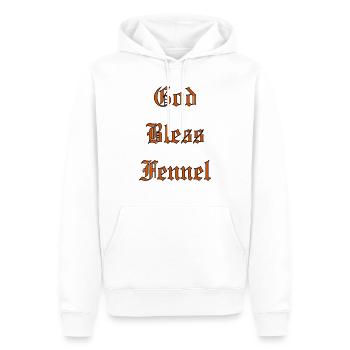GodBlessFennel - Männer Premium Bio Hoodie - Weiß - Vorne - Nico (187cm)