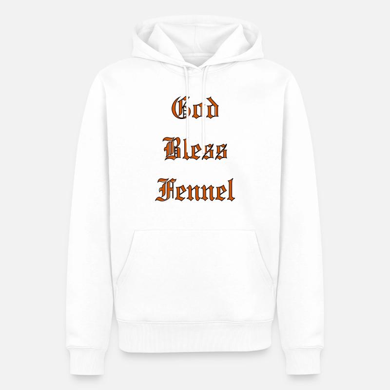 Que Dieu bénisse le fenouil - Sweat à capuche Premium bio Homme - blanc