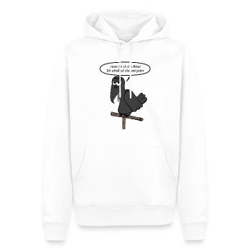 Heute bin ich eine Möwe - Männer Premium Bio Hoodie - Weiß - Vorne - Nico (187cm)