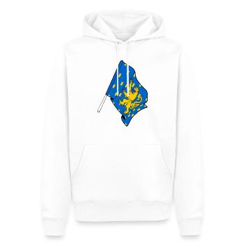 Flag of the province of Franche Comté - Men’s Premium Organic Hoodie - white - Front - Nico (187cm)