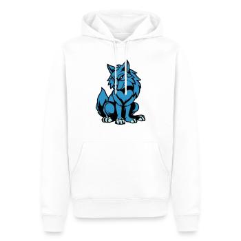 wolf comic tier - Männer Premium Bio Hoodie - Weiß - Vorne - Nico (187cm)