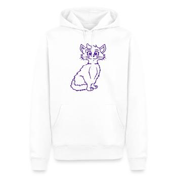 Süße Mädchen Katze Hübsche Schleife Frau Weiblich - Männer Premium Bio Hoodie - Weiß - Vorne - Nico (187cm)