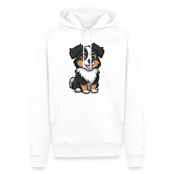 Australian Shepherd Dog Comic Cute - Men’s Premium Organic Hoodie - white - Front - Nico (187cm)