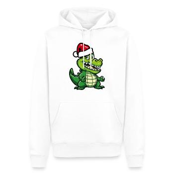 krokodil weihnachten - Männer Premium Bio Hoodie - Weiß - Vorne - Nico (187cm)